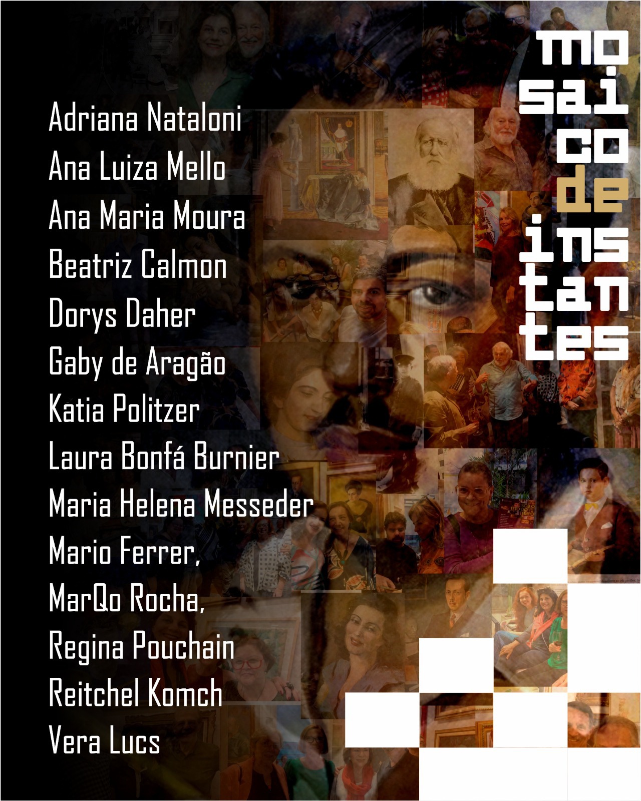 Os trabalhos dos artistas na exposição Mosaico de Instantes