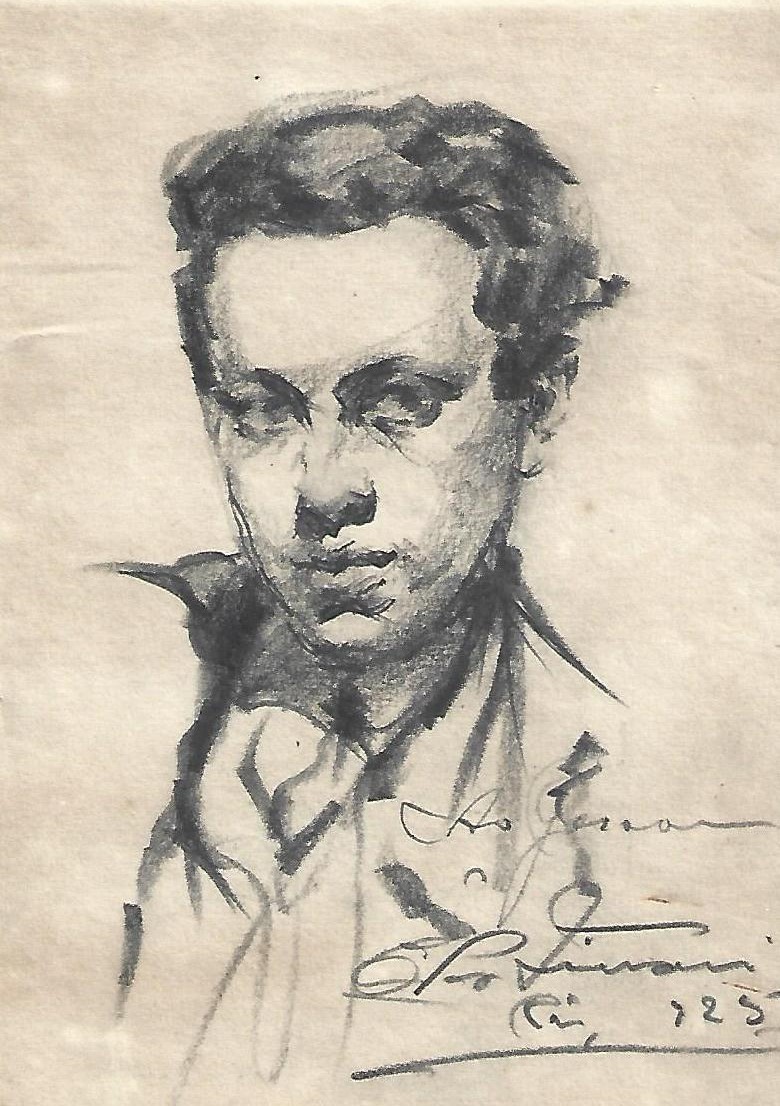 Retrato de Gerson feito por Portinari